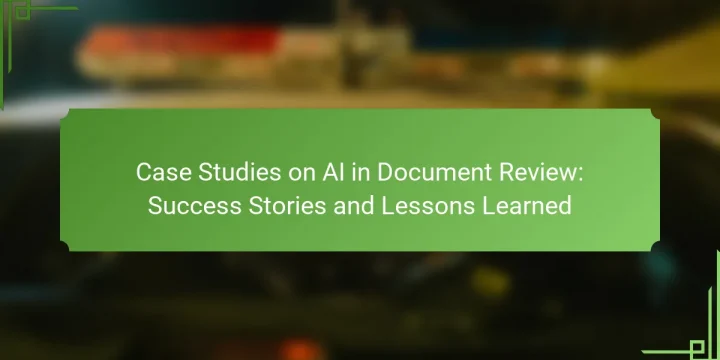 Case Studies on AI in Document Review: Success Stories and Lessons Learned