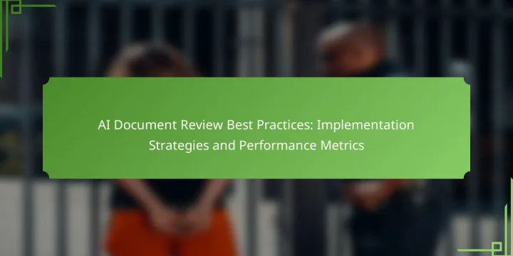 AI Document Review Best Practices: Implementation Strategies and Performance Metrics