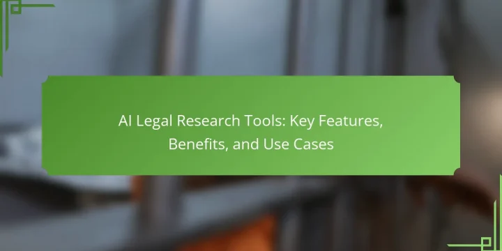 AI Legal Research Tools: Key Features, Benefits, and Use Cases