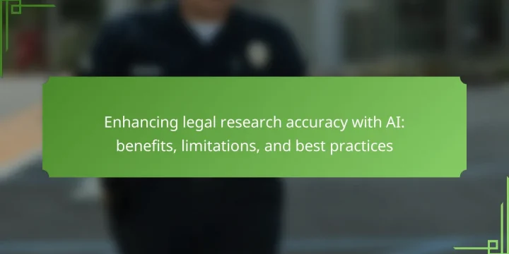 Enhancing legal research accuracy with AI: benefits, limitations, and best practices