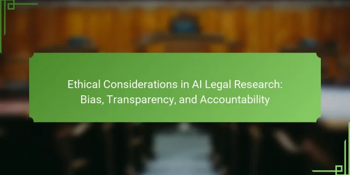 Ethical Considerations in AI Legal Research: Bias, Transparency, and Accountability