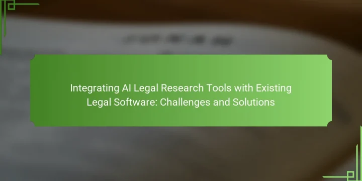Integrating AI Legal Research Tools with Existing Legal Software: Challenges and Solutions