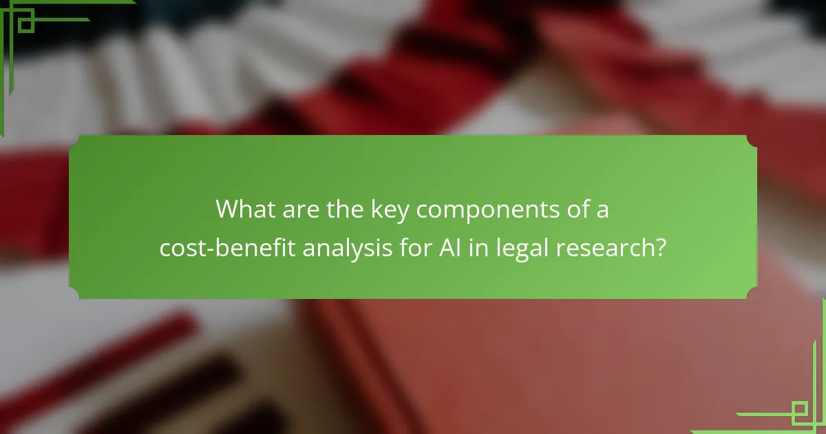 What are the key components of a cost-benefit analysis for AI in legal research?