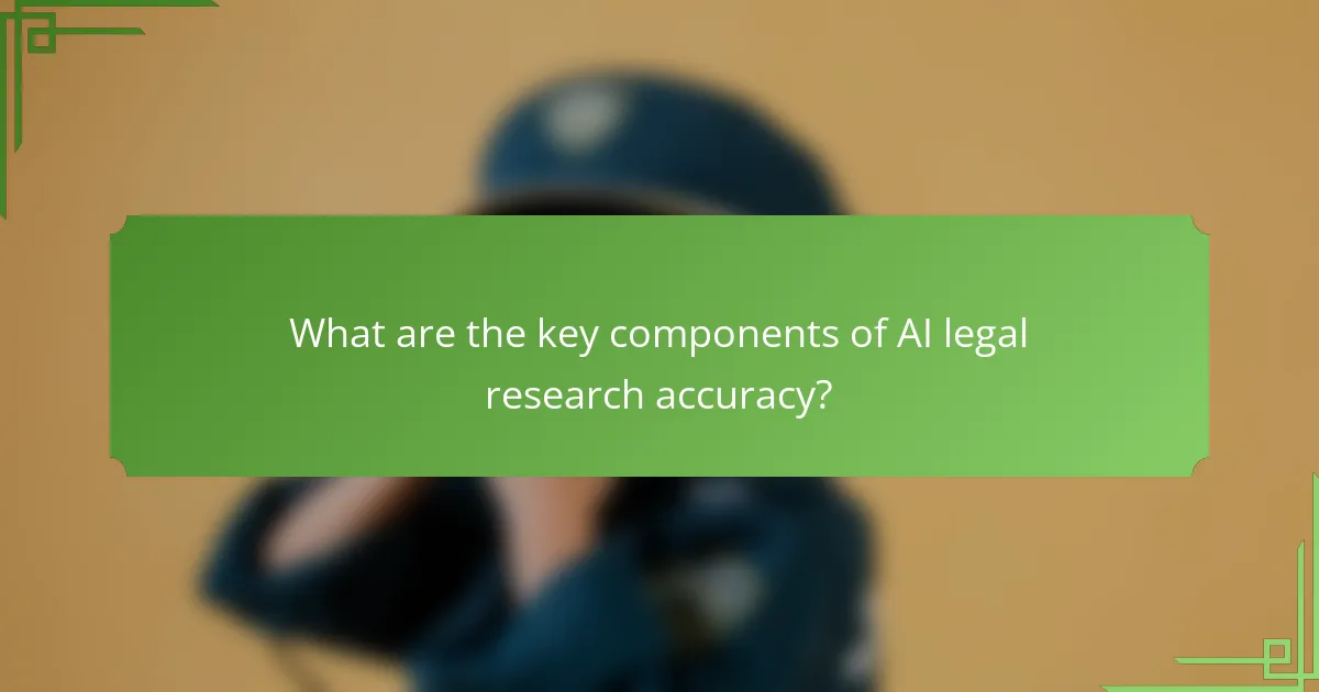 What are the key components of AI legal research accuracy?