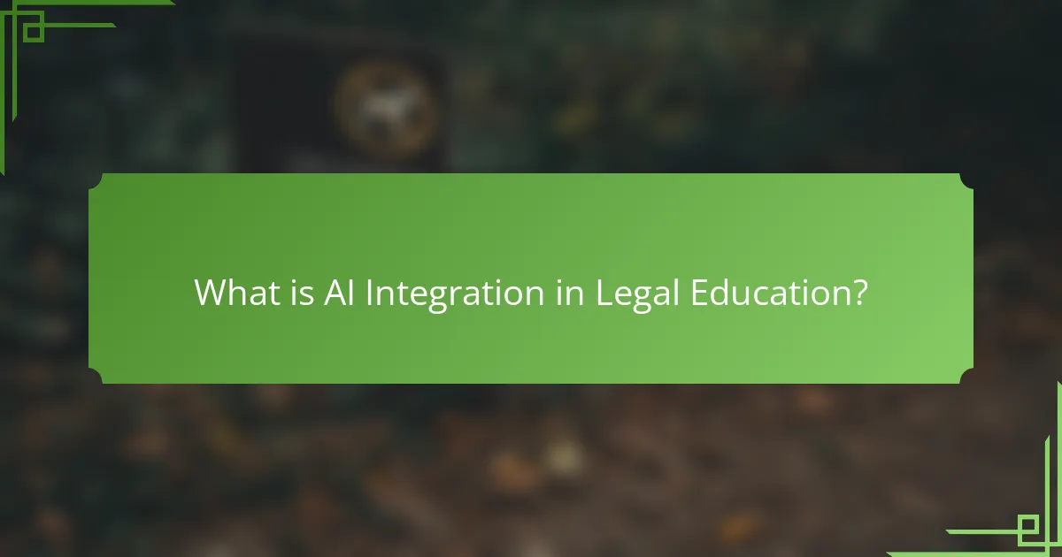 What is AI Integration in Legal Education?
