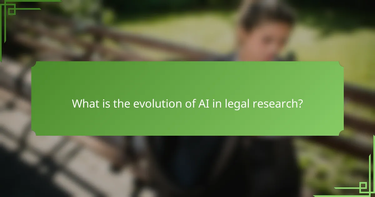 What is the evolution of AI in legal research?